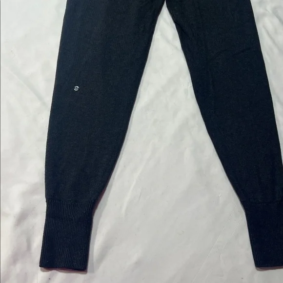 Lululemon Knit Joggers Charcoal Gray Drawstring Ribbed Cuffs - Picture 8 of 10